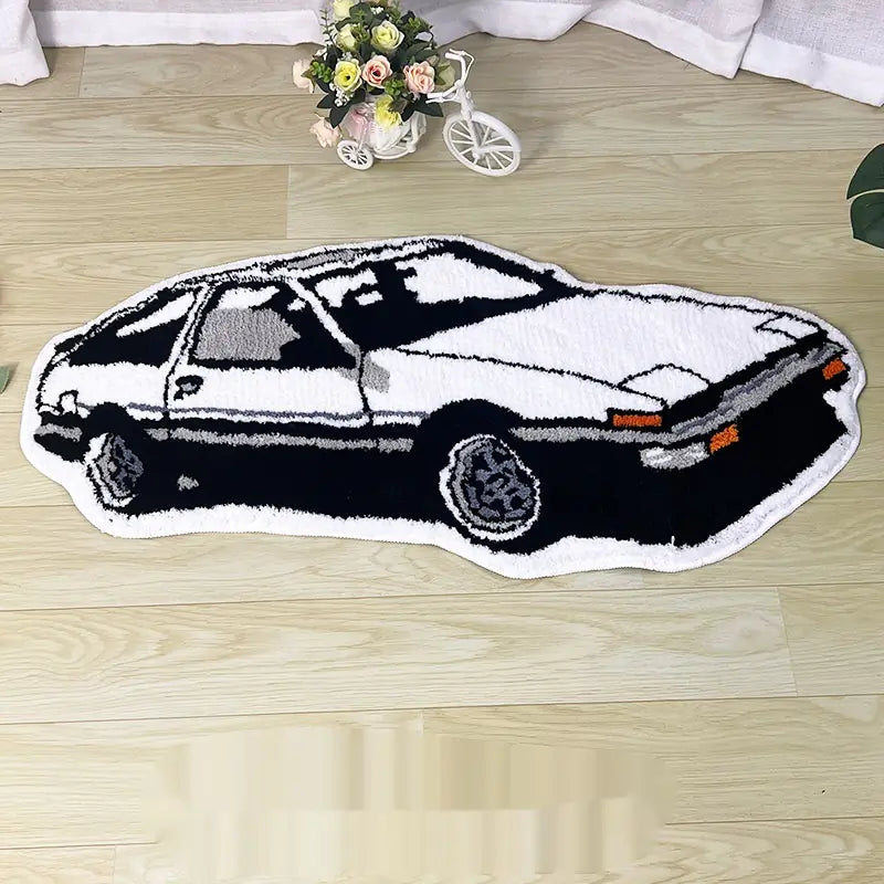 Car-Shaped Plush Area Rug – Machine Washable