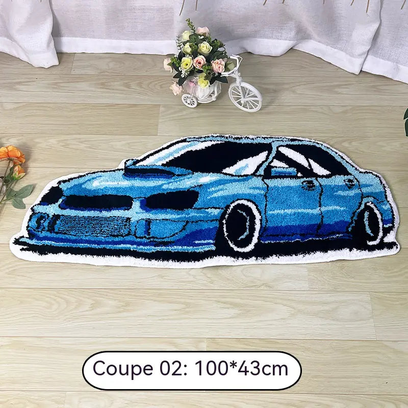 Car-Shaped Plush Area Rug – Machine Washable