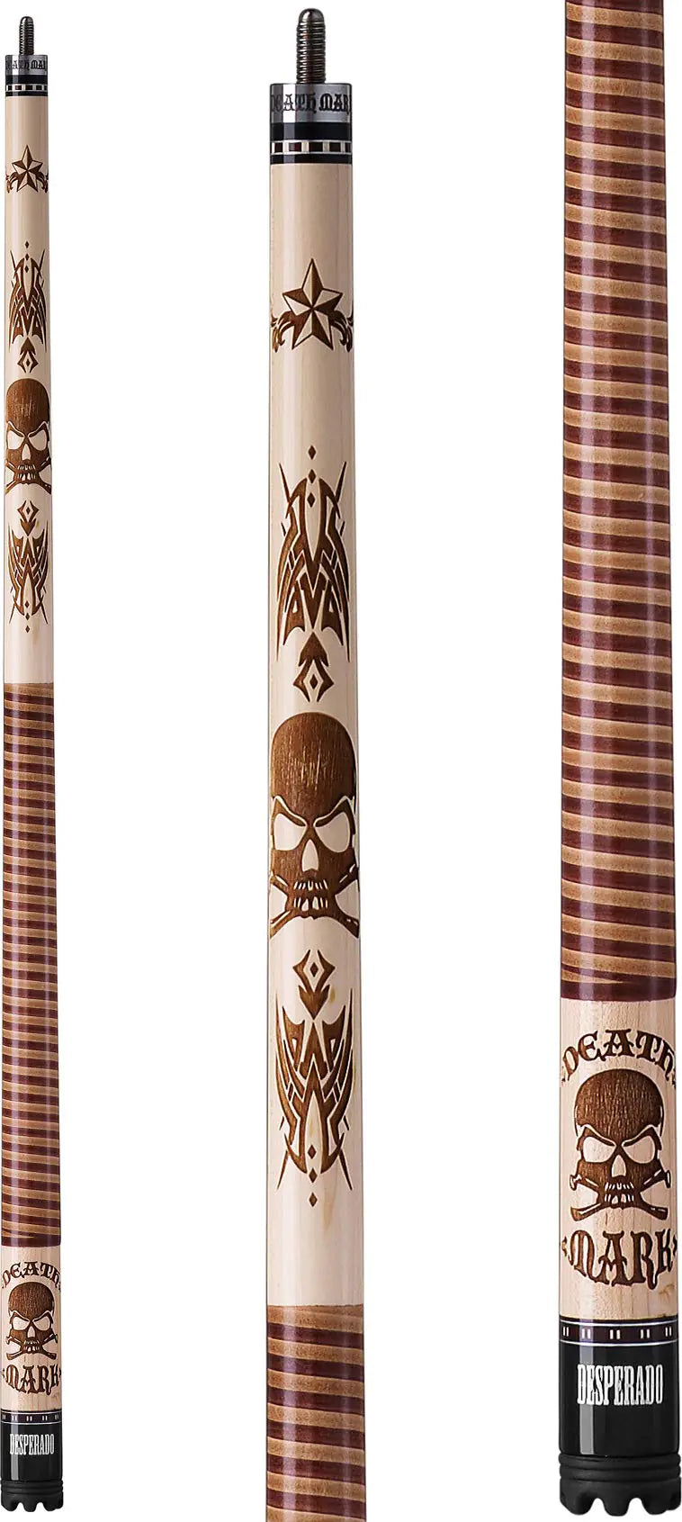 Viper by GLD Products Desperado 58" 2-Piece Billiard/Pool Cue Death Mark 18 Ounce Brown (50-1007-18)