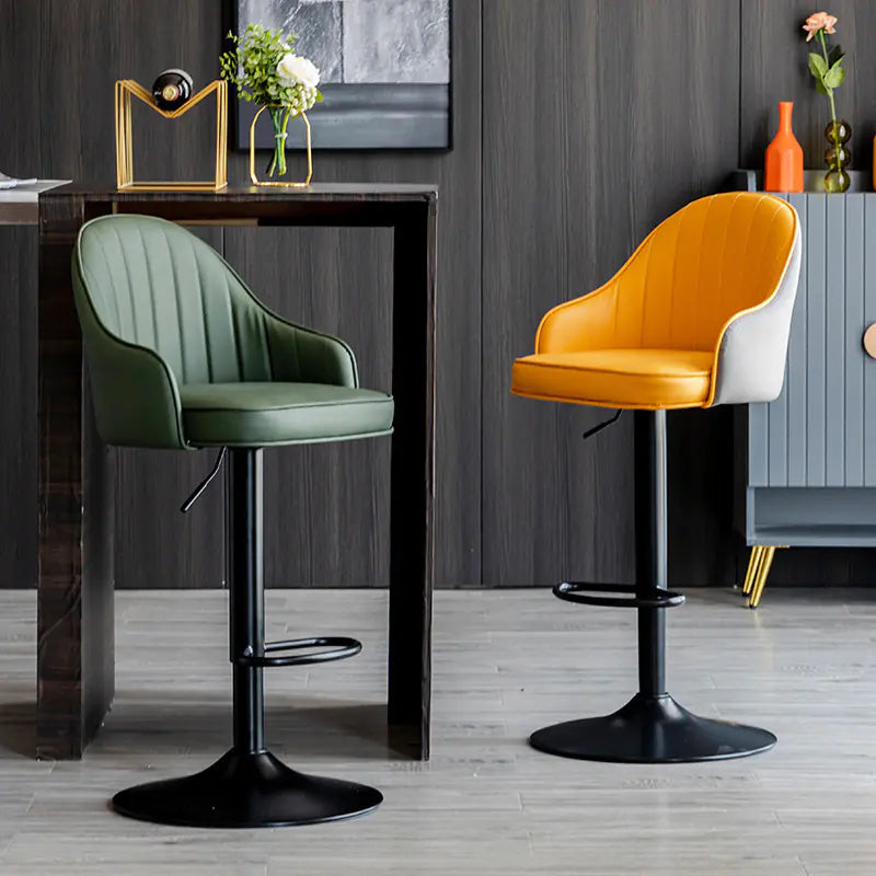 Modern Minimalist Bar Stool with Backrest (Factory)