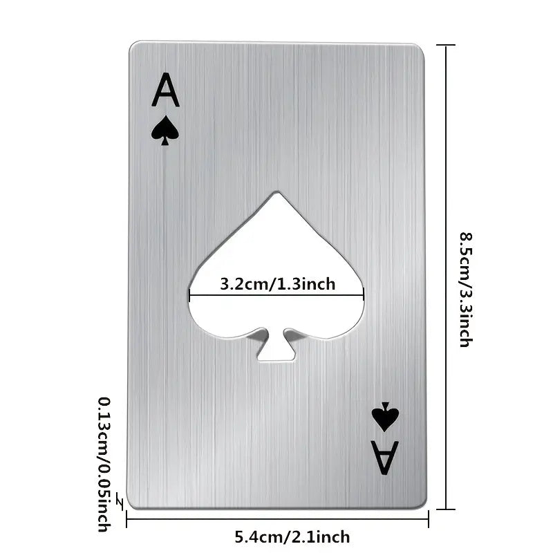Mini Portable Metal Poker Card Beer Bottle Opener