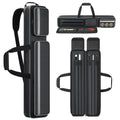 Aleemin Pool Cue Case 2x2 Pool Stick Bag Pool Cue Soft Case with Multi-pocket for 2 Butts and 2 Shafts Pool Stick Case with Shoulder Straps & Handle for Pool Cue & Accessories (2 X 2)