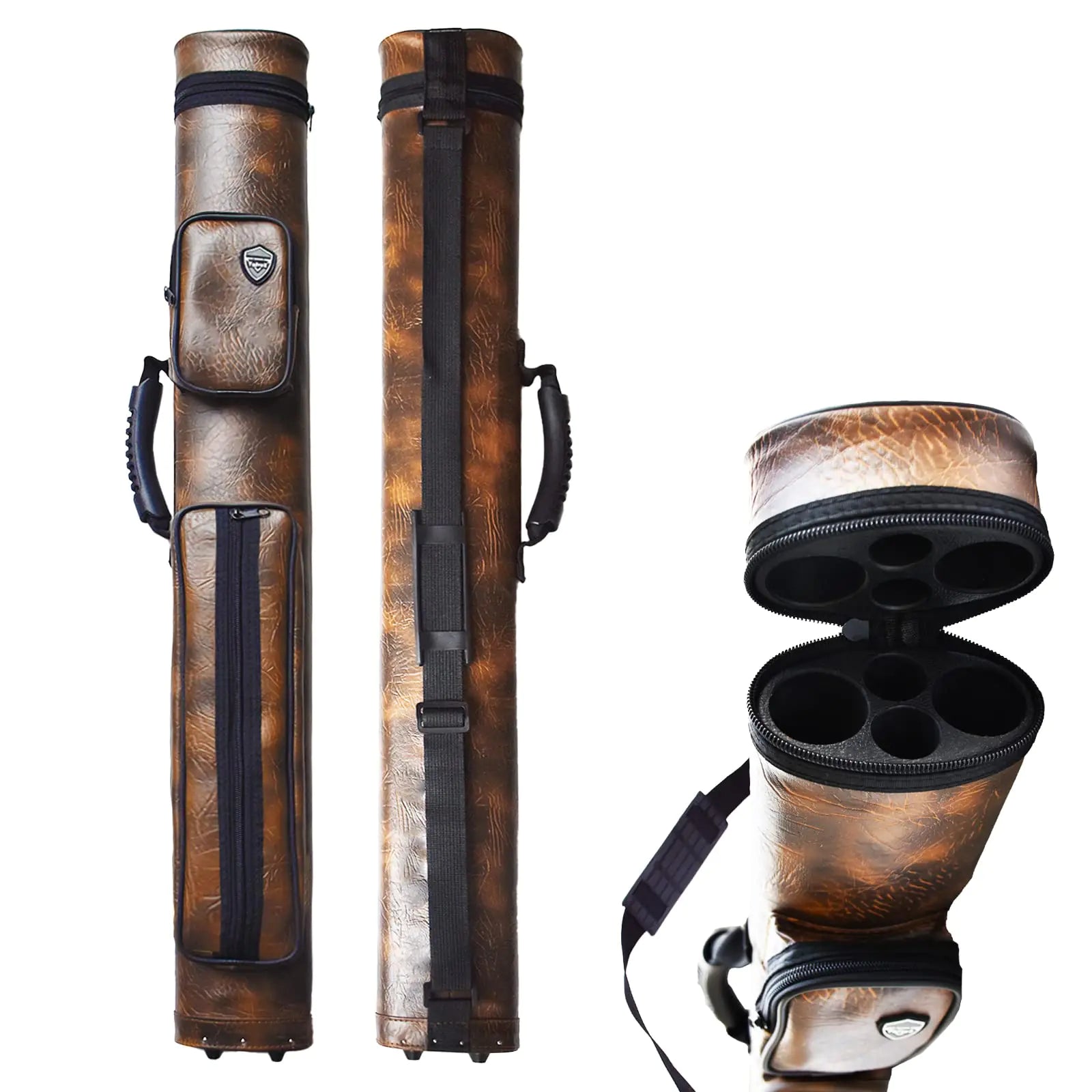 TalveX 2x2 Hard cue case Square Pool Cue Billiard Stick Carrying Case