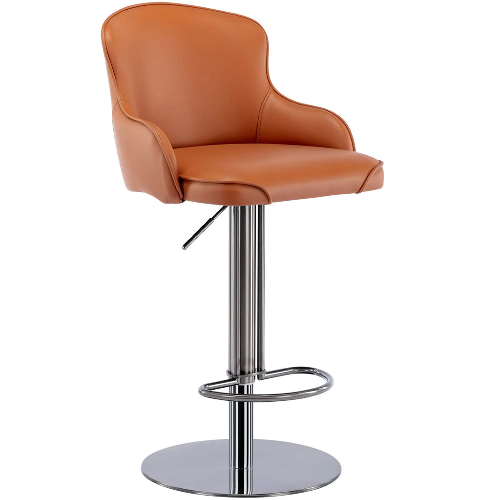Metallic Leather Bar Stool