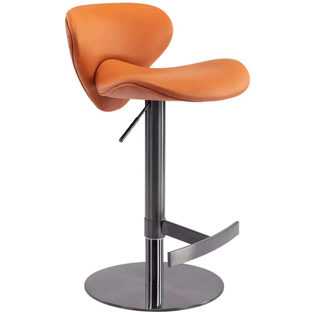 Metallic Leather Bar Stool