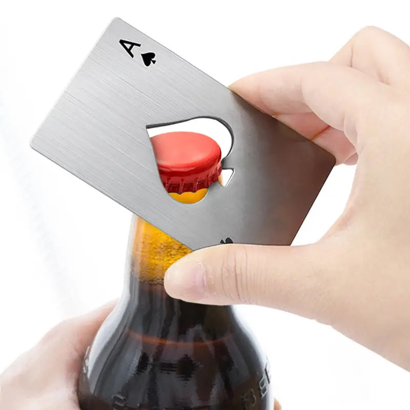 Mini Portable Metal Poker Card Beer Bottle Opener