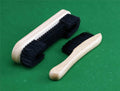 Teekerwan 2 Set Billiards Pool Table and Rail Brush Billiards Pool Table Cleaning Tools Wooden Handle Billiard Pool Table and Rail Brush Set for Cleaning Billiards Tabl (Table & Rail Brush)