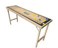 6-Foot Premium Shuffleboard Table w/Folding Legs - Wood Grain Edition