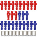 26PCS Foosball Men Soccer Player Set - Plastic Replacement Parts for Football Table (13 Red 13 Blue)