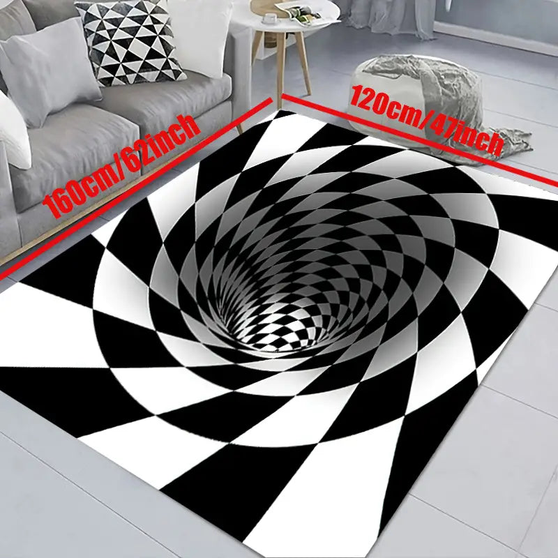 3D Illusion Indoor Mat - Modern Geometric Area Rug