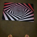 Abstract Geometric Vortex Illusion Non-Slip Area Rug