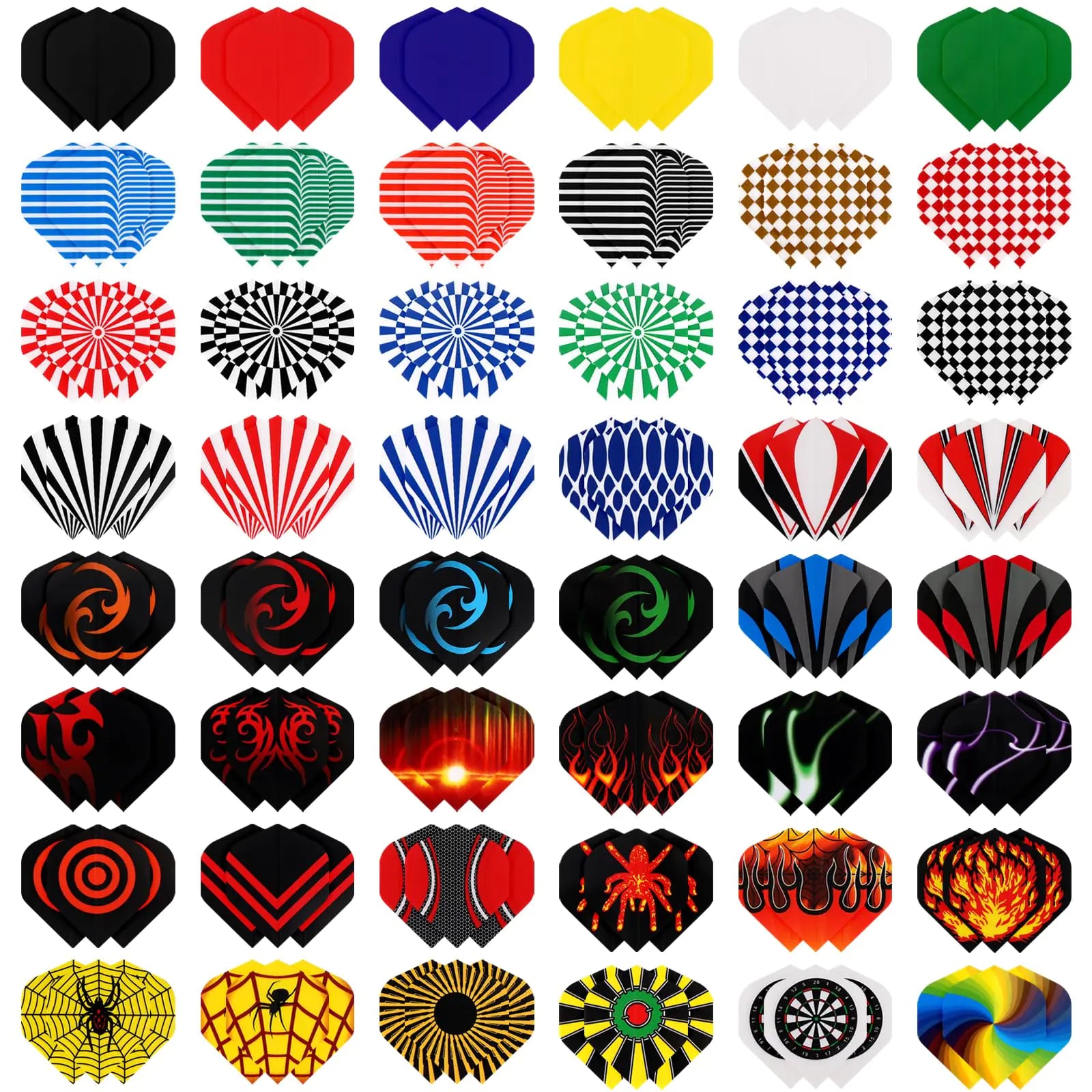 Accmor 144pcs Standard Dart Flights Set Dart Flights for Steel Tip Darts/Soft Plastic Tip Darts Dart Replacement Flights Accessories