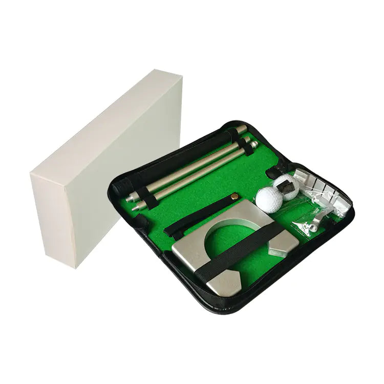 Golf Gift Set with Indoor Putter Practice Equipment