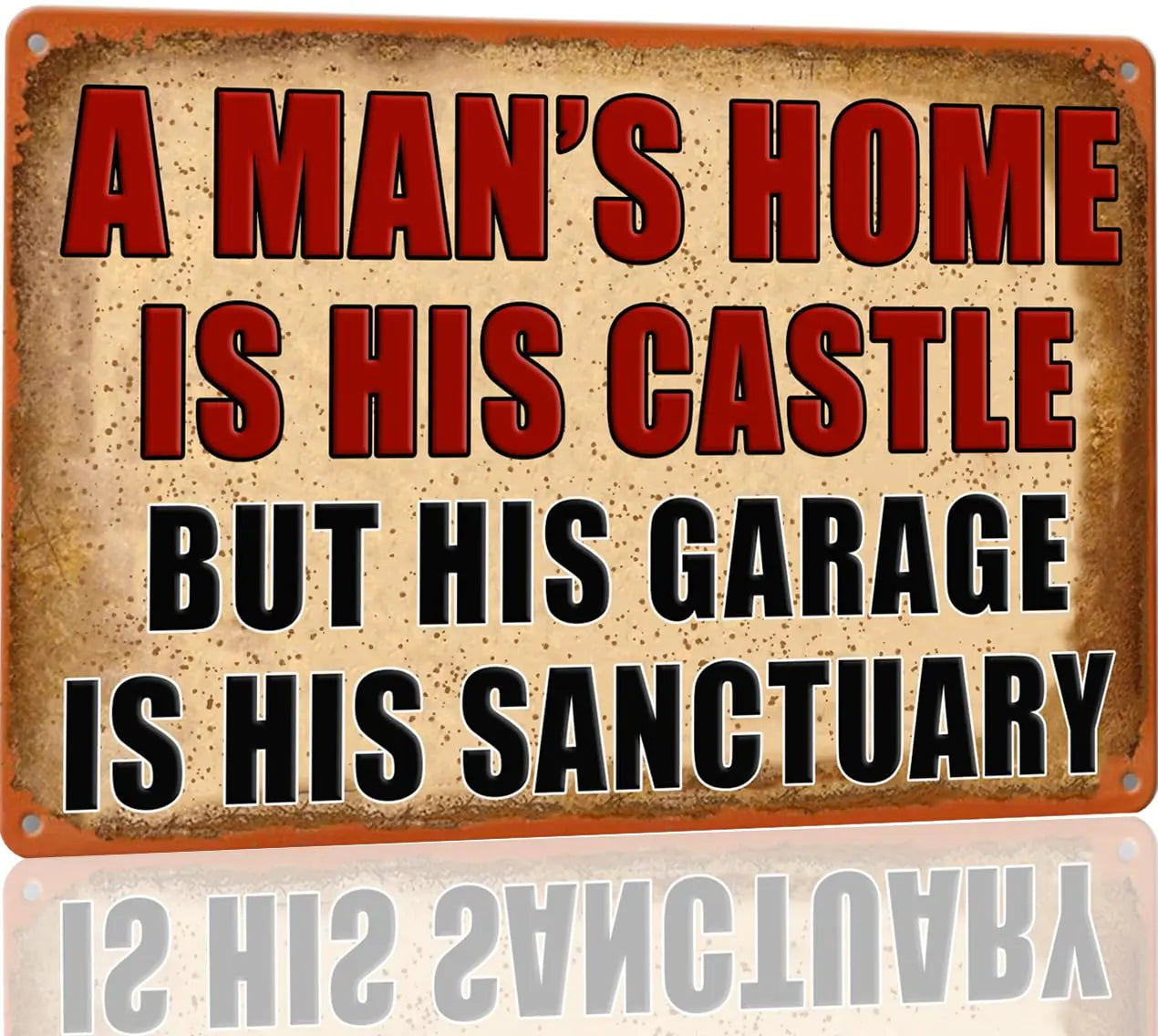 Garage Decor For Men Funny Garage Signs Man Cave Metal Sign A ManS Home Is His Castle But His Garage Is His Sanctuary Metal Tin Sign Vintage Mancave Gifts Man Cave Accessories Wall Decor 8x12 Inches