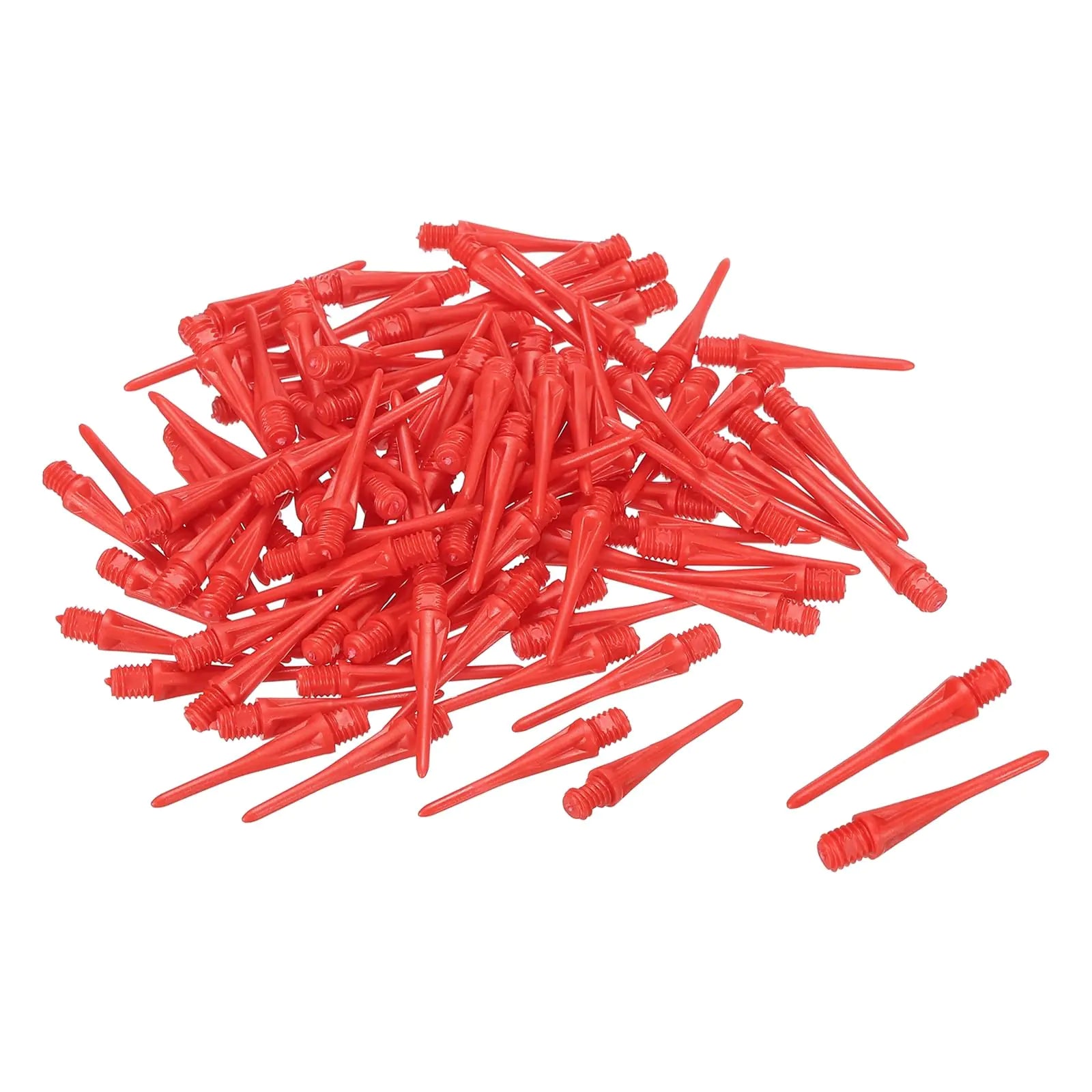 PATIKIL Plastic Dart Tips 50 Pack 2BA Thread Soft Dart Tips Replacement Plastic Tip Soft Tip Dart Accessories Red