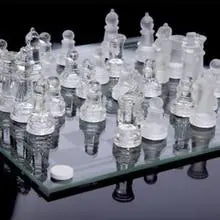 Crystal Glass Chess Set for Indoor Entertainment