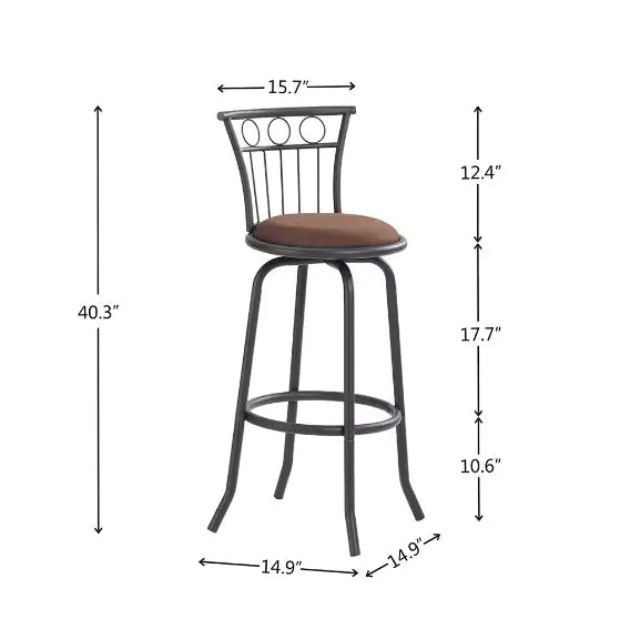 Metal Backrest Bar Chair