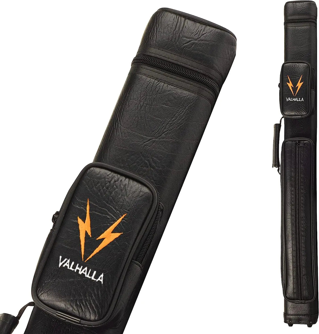Viking Valhalla Pool Cue Case 2x3 Hard Pool Stick Case for 2 Sticks with Shoulder Strap Vinyl Shell and Felt Interior Billiard Cue Case Cue Stick Case Pool Queue Case Pool Cue Bag