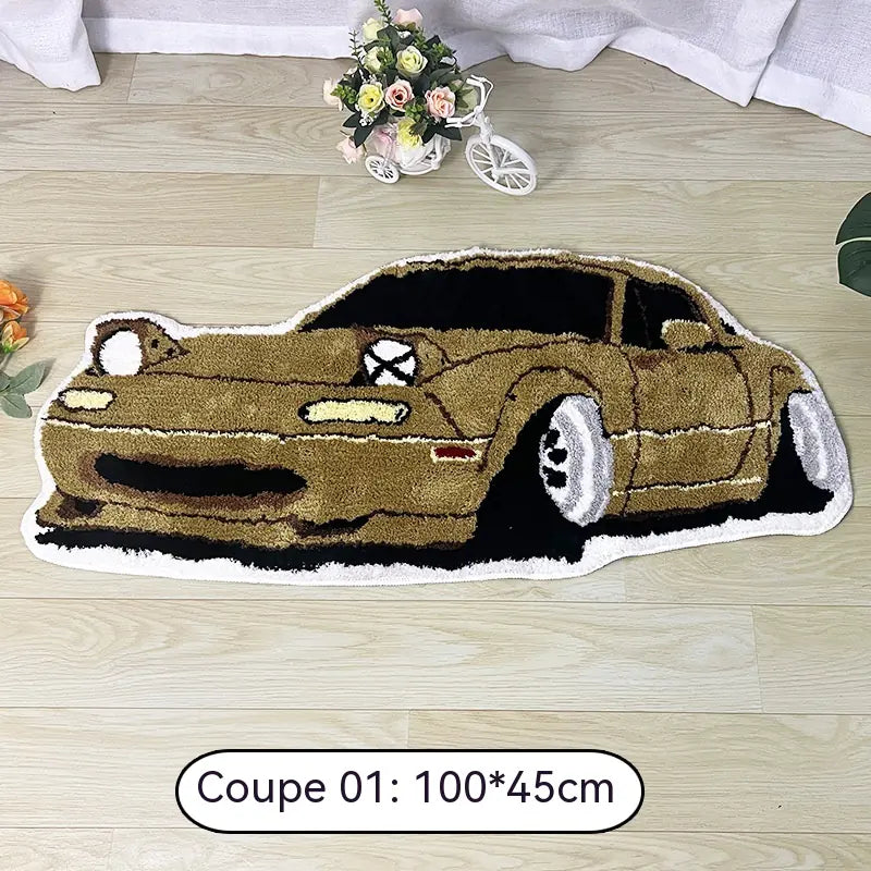 Car-Shaped Plush Area Rug – Machine Washable