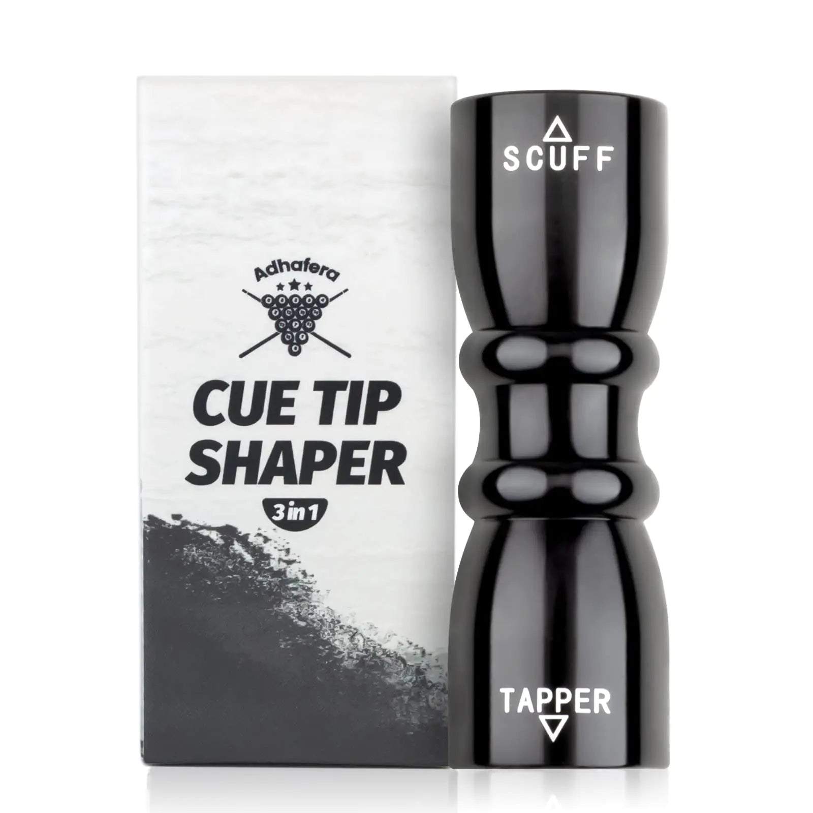 Adhafera Cue Tip Shaper 3 in 1 of Pool Cue Tip Shaper The Pool Cue Accessories for Effective and Rapid Repair Cue Tip