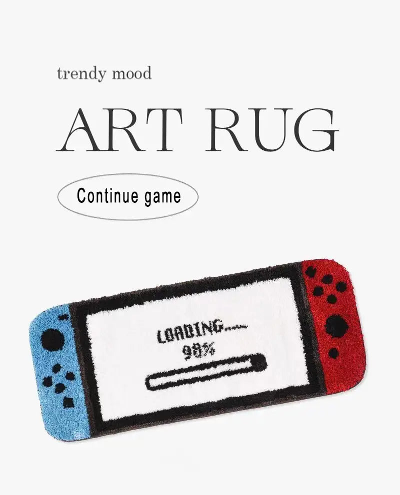 Gaming Console Print Area Rug for Bedroom and Living Room