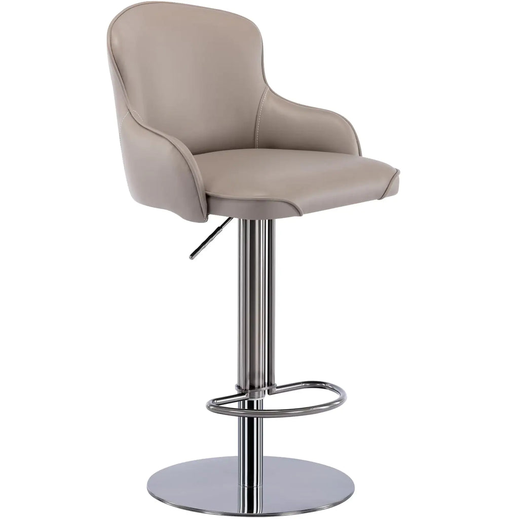 Metallic Leather Bar Stool