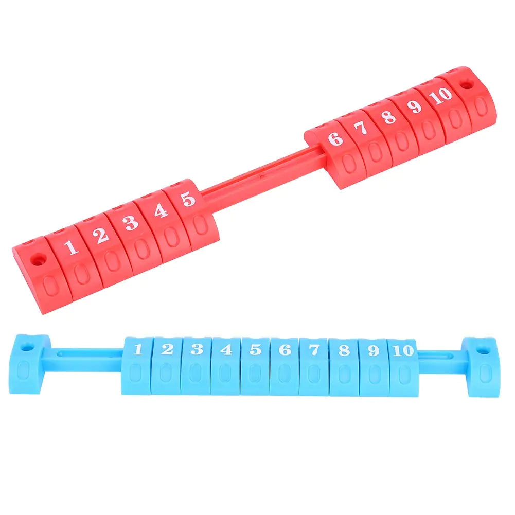 2pcs Table Football Counter 10 Numbers Scoring Score Counter Indicator for Standard Foosball Tables(Red & Blue)