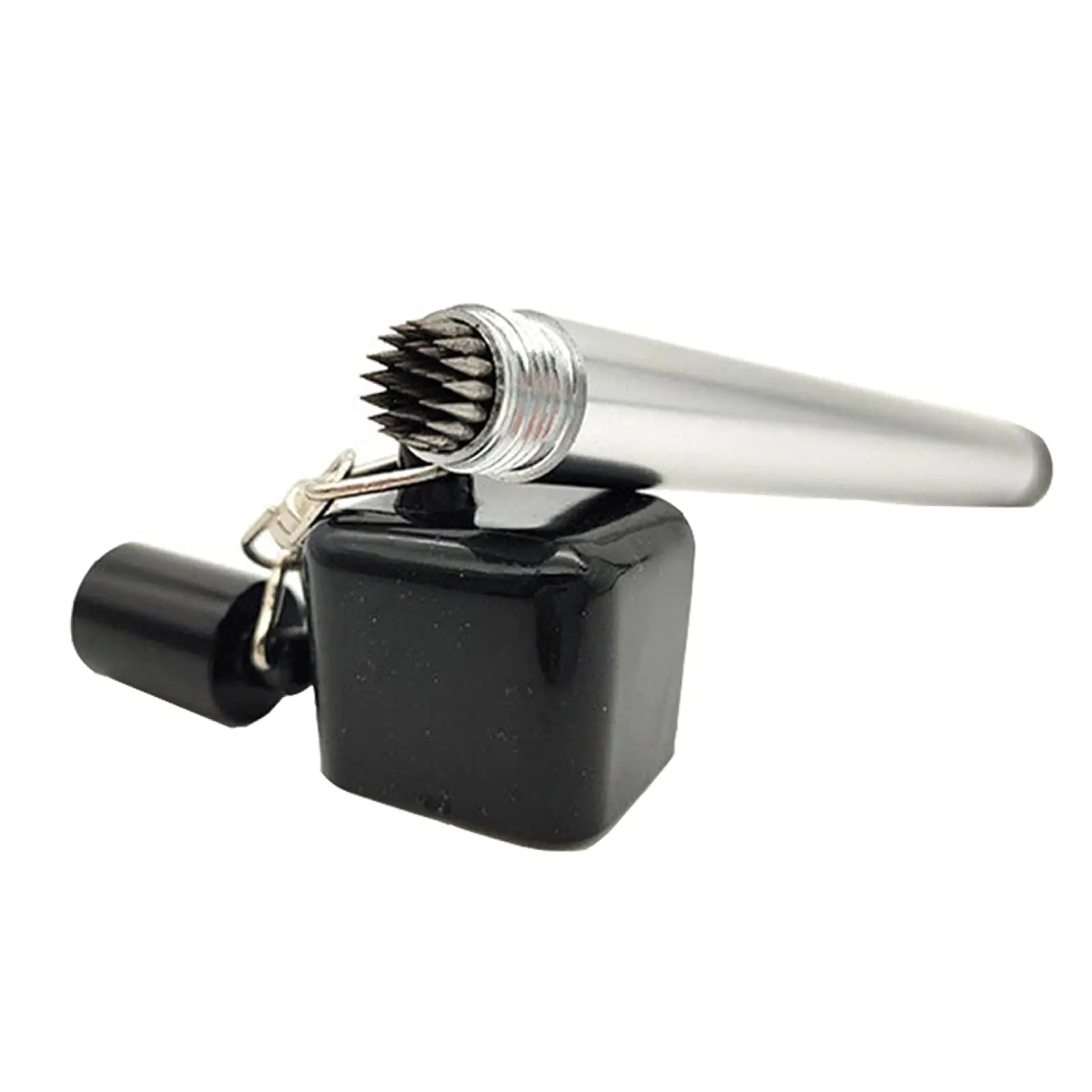 2 in 1 Pool Stick Chalk Holder Billiard Cue Tip Tool 5.3 inches Chalk Cover Cue Tip Pricker(Black)