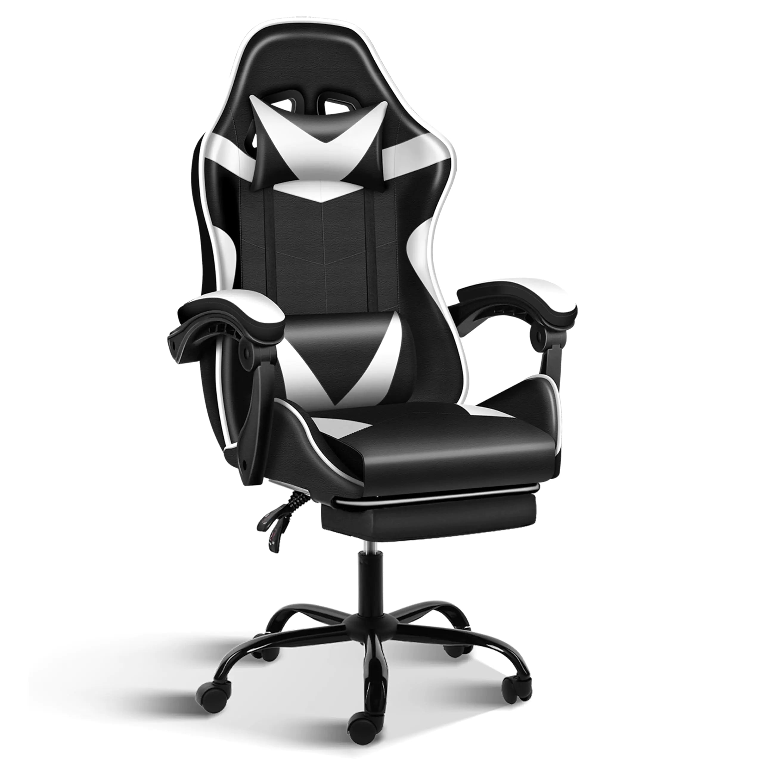 YSSOA Gaming Chair with Footrest Big and Tall Gamer Chair Racing Style Adjustable Swivel Office Chair Ergonomic Video Game Chairs with Headrest and Lumbar Support