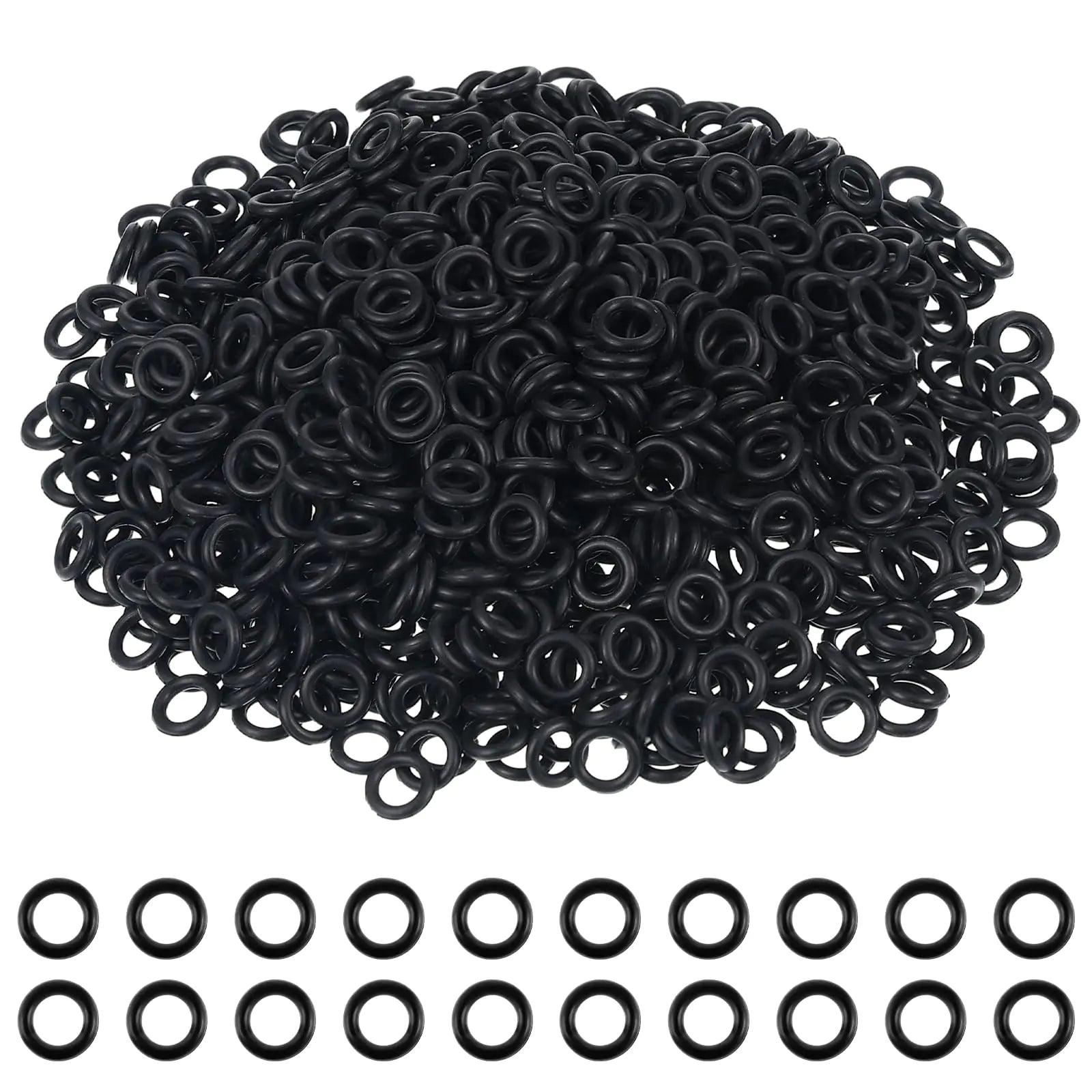 Poen 1000 Pcs Dart Tool Non Slip Rubber O Rings Stainless Steel Dart Shaft O Rings Dart Steel Ring for Plastic Dart Shafts Dart Rubber O Ring for Metal Dart Shaft (0.157 InchRubber)