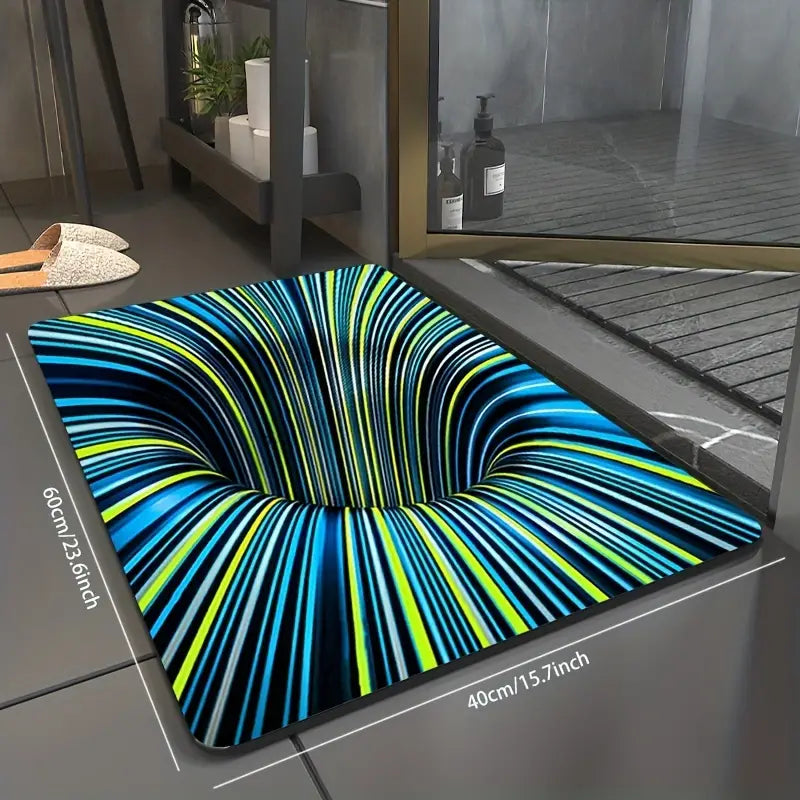 3D Swirl Illusion Non-Slip Area Rug for Home