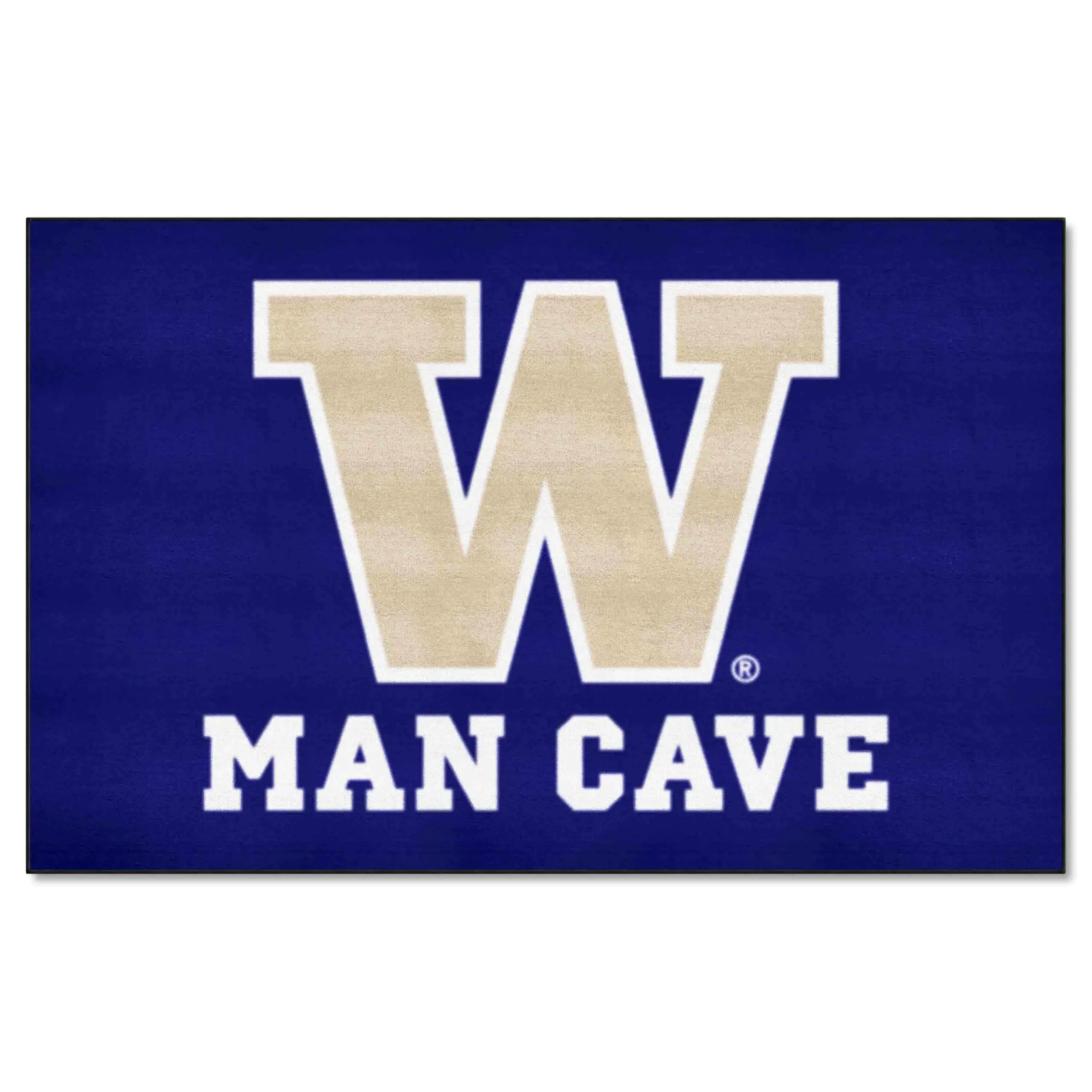 FANMATS 17329 NCAA - Washington Huskies Man Cave Starter Mat Accent Rug - 19in. x 30in. | Sports Fan Home Decor Rug and Tailgating Mat