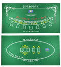Tabletop Casino Felt Layout for Texas Holdem Poker and Blackjack - Premium Professional Grade Blackjack and Poker Mat for Theme Party Poker Night Fundraisers & Gatherings