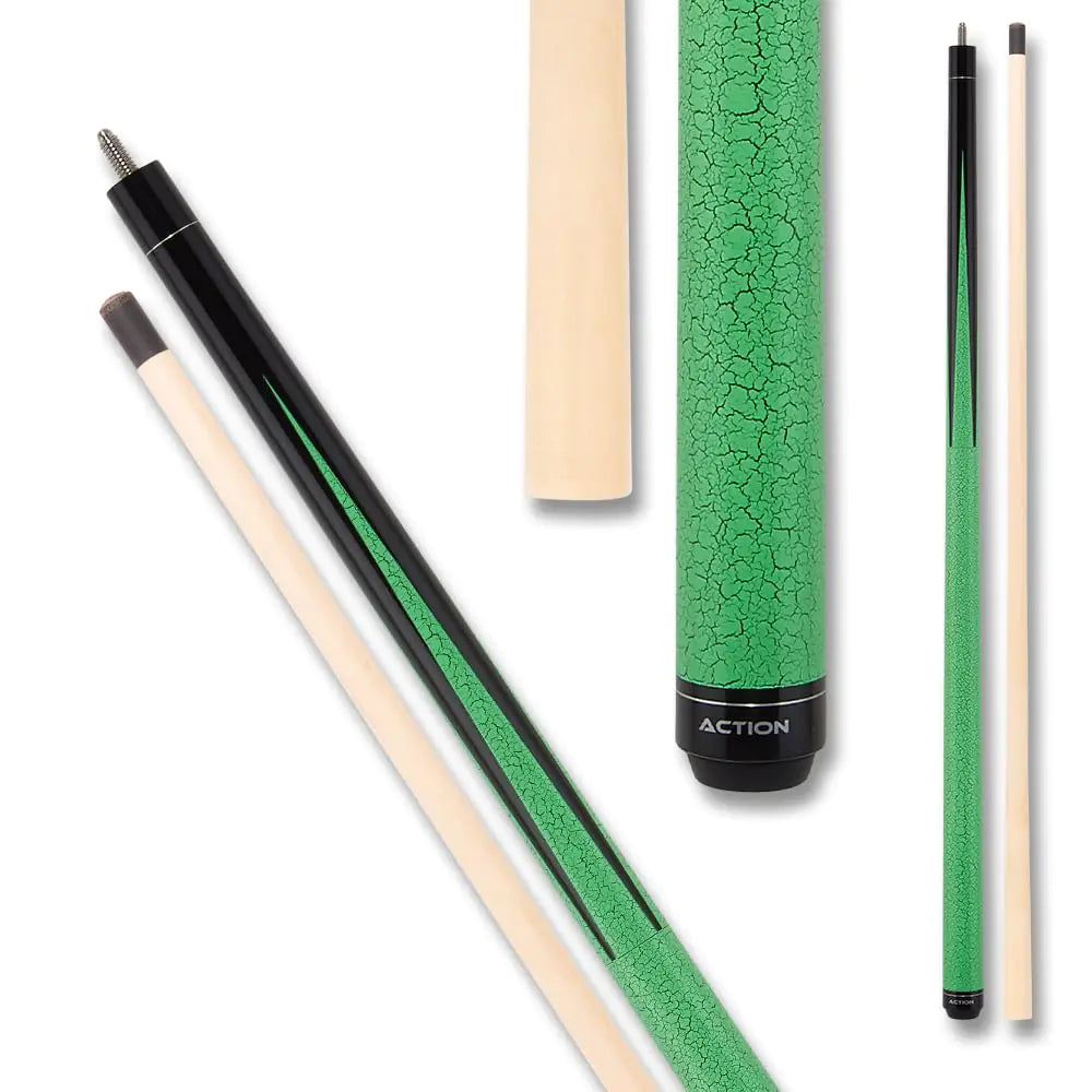 Action ACTBKH06 Heavy Break Billiards Pool Cue Stick - Black & Green 25oz
