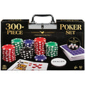 Cardinal Classics 300-Piece Poker Set with Aluminum Carrying Case & Professional Weight Chips Plus 5 Poker Dice Casino Game for Adults and Kids Ages 8 and up