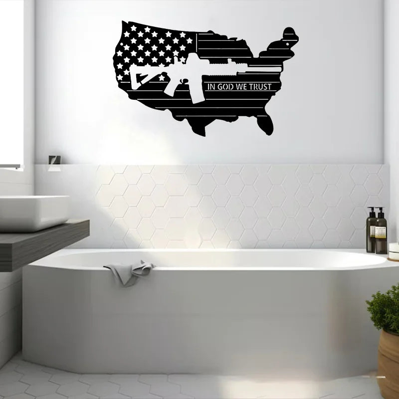 Faith Map Metal Wall Art