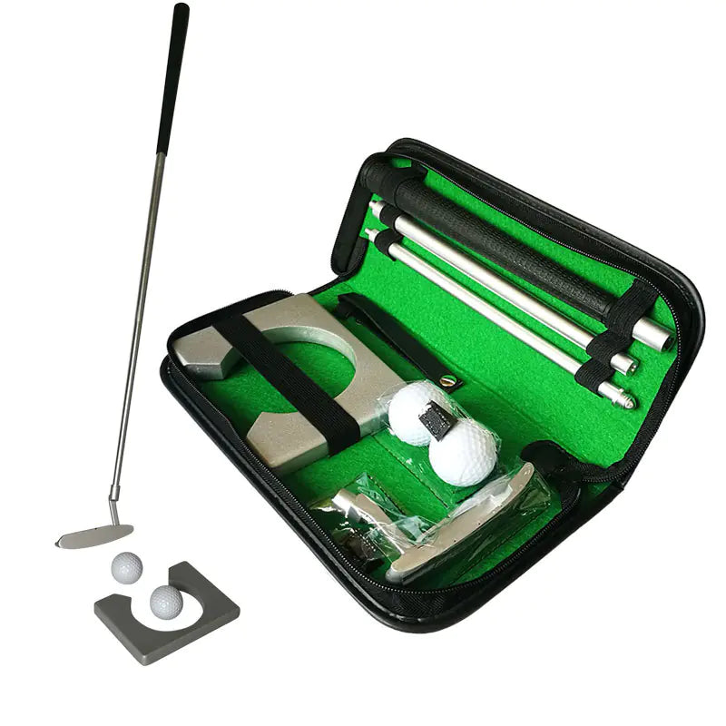 Golf Gift Set with Indoor Putter Practice Equipment