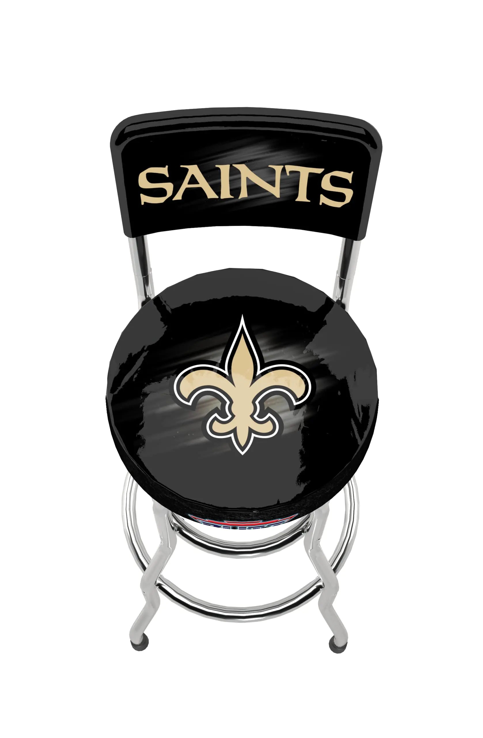 ARCADE1UP NFL Blitz High Back Stool with Adjustable Height and Swiveling Padded Seat (New Orleans Saints)