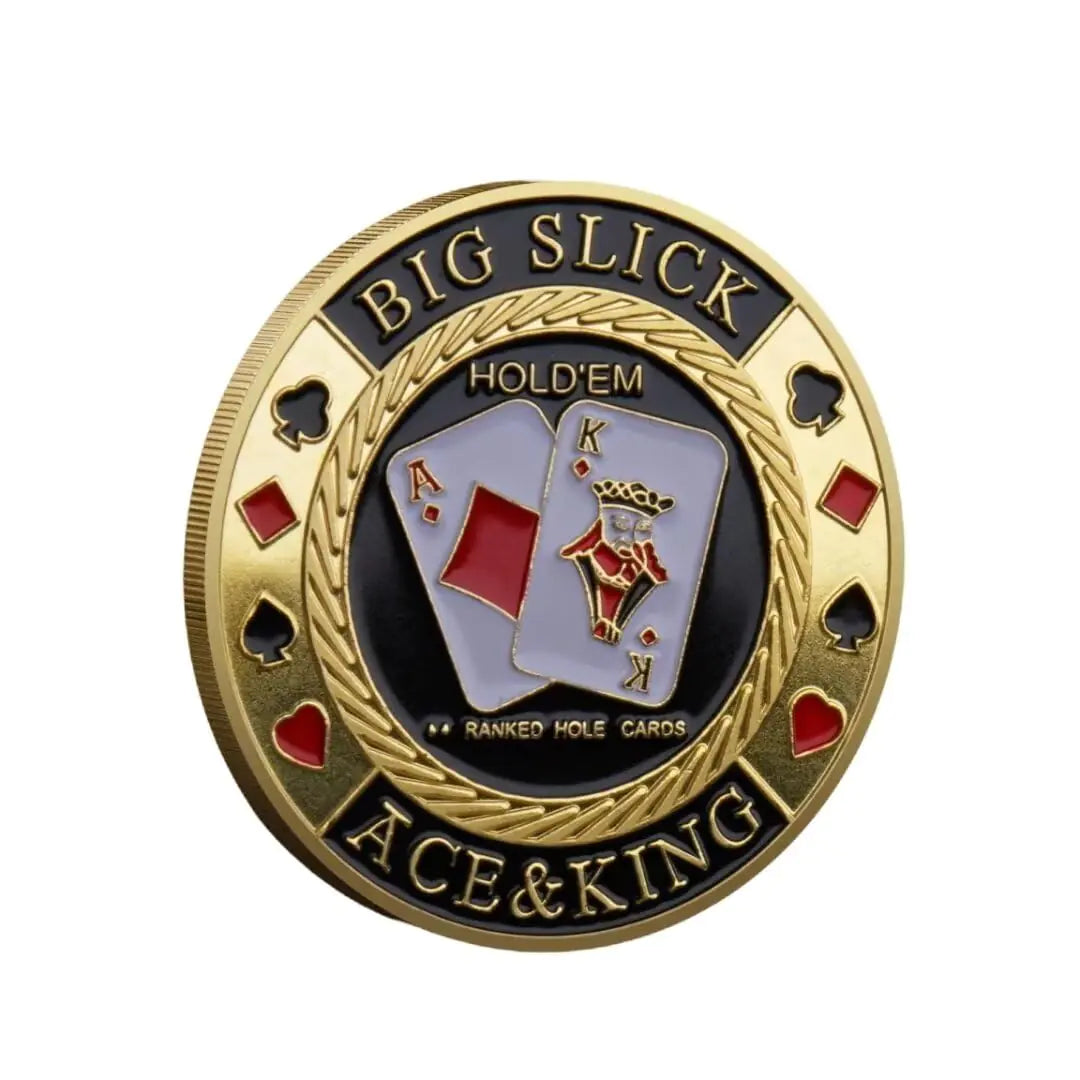 Poker Card Guard Coin Collectibles Table Games Poker - Good Luck Las Vegas Poker Accessories Pot Committed Shark Donkeys Quees Ace King Lucky Coin